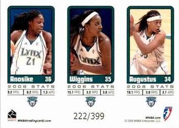 2009 Rittenhouse WNBA Series 1 #34 Seimone Augustus / Candice Wiggins / Nicky Anosike Back
