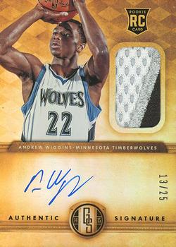 2014-15 Panini Gold Standard - Rookie Jersey Autographs Prime #201 Andrew Wiggins Front