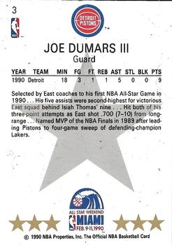 1991 Hoops 100 Superstars #27 Joe Dumars Back