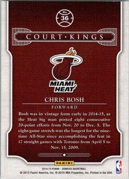 2014-15 Donruss - Court Kings #36 Chris Bosh Back