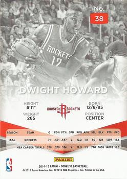 2014-15 Donruss - Elite #38 Dwight Howard Back