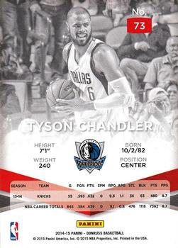 2014-15 Donruss - Elite #73 Tyson Chandler Back