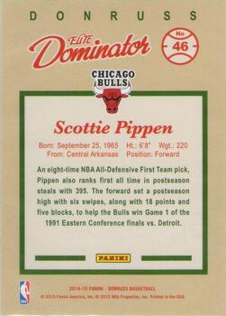 2014-15 Donruss - Elite Dominators #46 Scottie Pippen Back