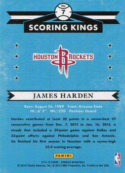 2014-15 Donruss - Scoring Kings #7 James Harden Back