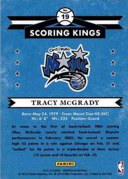 2014-15 Donruss - Scoring Kings #19 Tracy McGrady Back