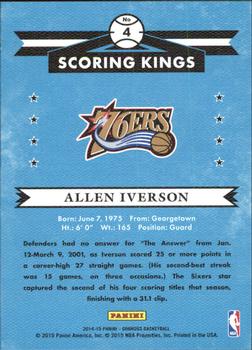 2014-15 Donruss - Scoring Kings #4 Allen Iverson Back