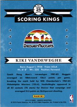 2014-15 Donruss - Scoring Kings #25 Kiki Vandeweghe Back
