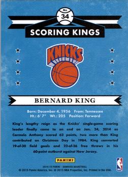 2014-15 Donruss - Scoring Kings #34 Bernard King Back