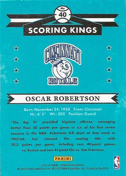 2014-15 Donruss - Scoring Kings #40 Oscar Robertson Back