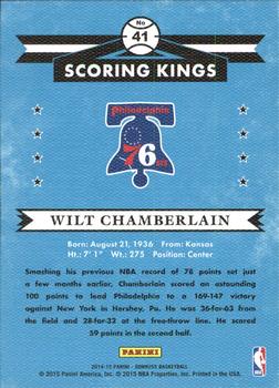 2014-15 Donruss - Scoring Kings #41 Wilt Chamberlain Back