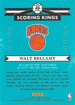 2014-15 Donruss - Scoring Kings #49 Walt Bellamy Back