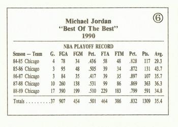 1990 Michael Jordan Best of the Best (unlicensed) #6 Michael Jordan Back