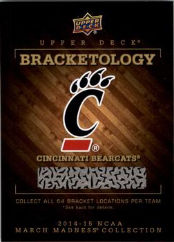 2014-15 Upper Deck NCAA March Madness - Bracketology #NNO Cincinnati Bearcats Front