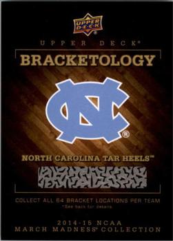 2014-15 Upper Deck NCAA March Madness - Bracketology #NNO North Carolina Tar Heels Front