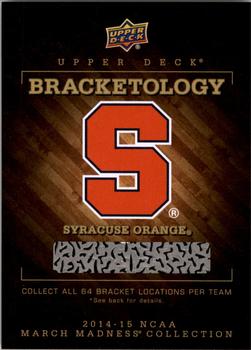 2014-15 Upper Deck NCAA March Madness - Bracketology #NNO Syracuse Orange Front