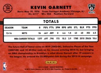 2014-15 Donruss - Swirlorama #34 Kevin Garnett Back