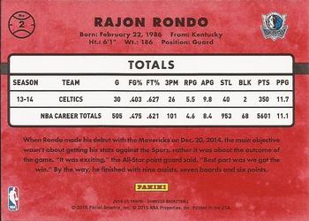 2014-15 Donruss - Swirlorama #2 Rajon Rondo Back