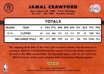 2014-15 Donruss - Swirlorama #73 Jamal Crawford Back