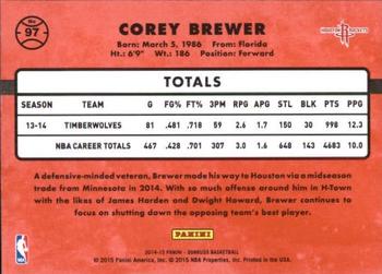 2014-15 Donruss - Swirlorama #97 Corey Brewer Back
