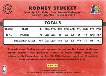 2014-15 Donruss - Swirlorama #102 Rodney Stuckey Back