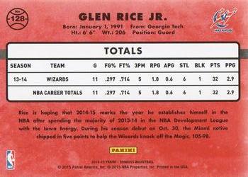 2014-15 Donruss - Swirlorama #128 Glen Rice Jr. Back