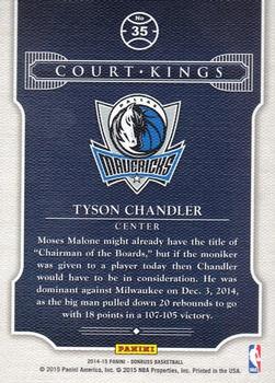 2014-15 Donruss - Court Kings Press Proofs Purple #35 Tyson Chandler Back