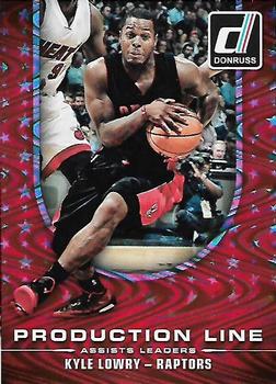 2014-15 Donruss - Production Line Assists Swirlorama #8 Kyle Lowry Front