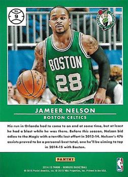 2014-15 Donruss - Production Line Assists Swirlorama #9 Jameer Nelson Back