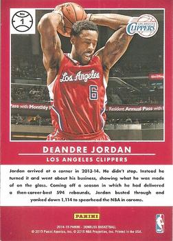 2014-15 Donruss - Production Line Rebounds Stat Line Season #1 DeAndre Jordan Back