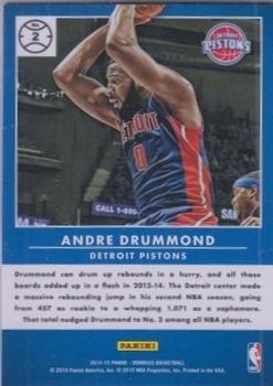 2014-15 Donruss - Production Line Rebounds Swirlorama #2 Andre Drummond Back