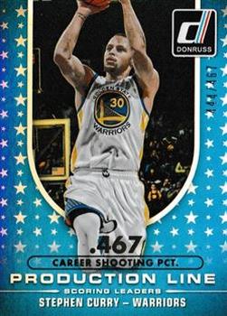 2014-15 Donruss - Production Line Scoring Stat Line Career #7 Stephen Curry Front