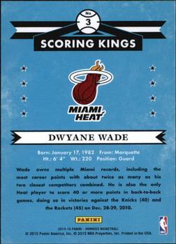 2014-15 Donruss - Scoring Kings Press Proofs Blue #3 Dwyane Wade Back