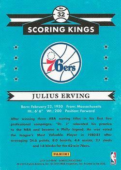 2014-15 Donruss - Scoring Kings Press Proofs Blue #32 Julius Erving Back