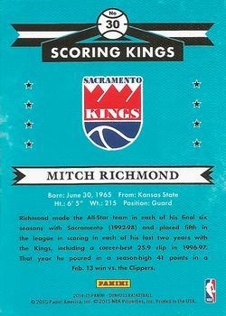 2014-15 Donruss - Scoring Kings Press Proofs Silver #30 Mitch Richmond Back