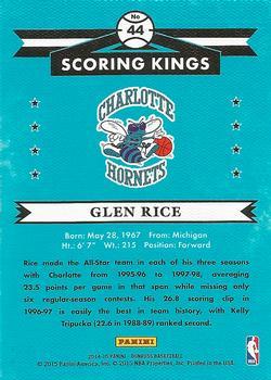 2014-15 Donruss - Scoring Kings Press Proofs Silver #44 Glen Rice Back