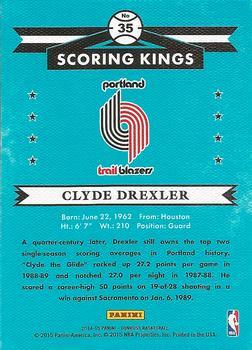 2014-15 Donruss - Scoring Kings Stat Line Career #35 Clyde Drexler Back