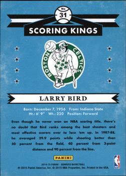 2014-15 Donruss - Scoring Kings Stat Line Years #31 Larry Bird Back