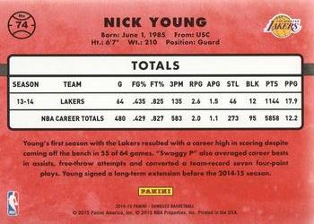2014-15 Donruss - Stat Line Career #74 Nick Young Back