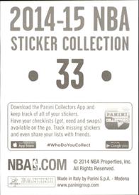 2014-15 Panini Stickers #33 Carmelo Anthony Back