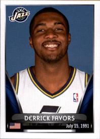 2014-15 Panini Stickers #321 Derrick Favors Front