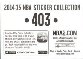 2014-15 Panini Stickers #403 Victor Claver Back