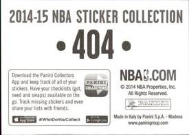 2014-15 Panini Stickers #404 Enes Kanter Back