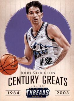 2014-15 Panini Threads - Century Greats #5 John Stockton Front