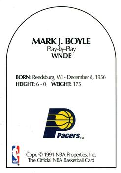 1990-91 Hoops - Announcers #NNO Mark J. Boyle Back