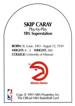1990-91 Hoops - Announcers #NNO Skip Caray Back