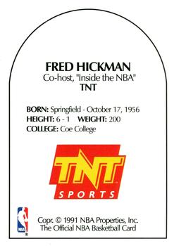 1990-91 Hoops - Announcers #NNO Fred Hickman Back