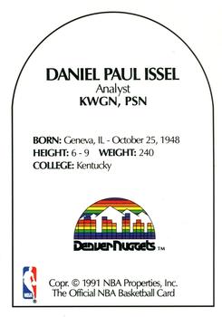 1990-91 Hoops - Announcers #NNO Daniel Paul Issel Back