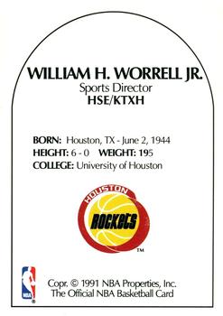 1990-91 Hoops - Announcers #NNO William H. Worrell Jr. Back