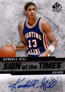 2014-15 SP Authentic - Sign of the Times #SOT-KG Kendall Gill Front