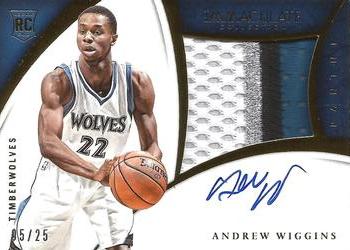 2014-15 Panini Immaculate Collection - Premium Autographs Patches #81 Andrew Wiggins Front